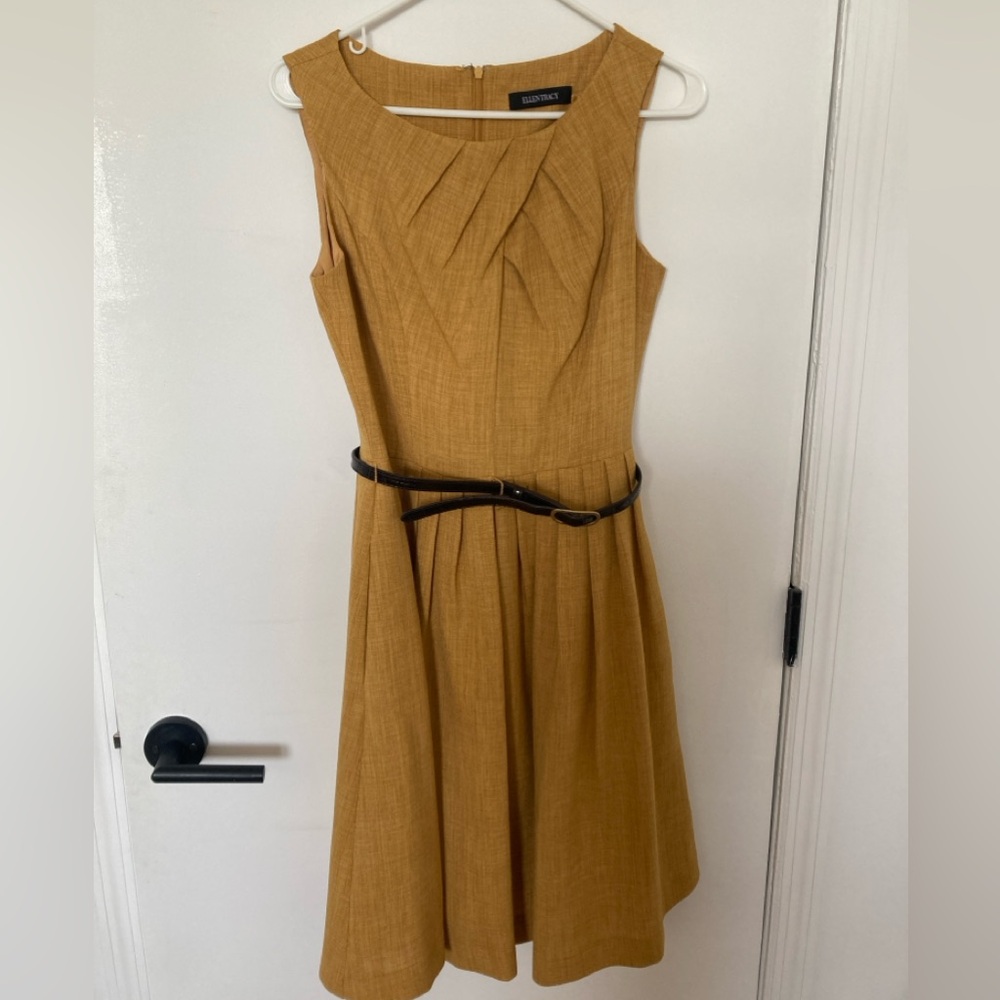 Ellen Tracy A-line dress with belt size 6